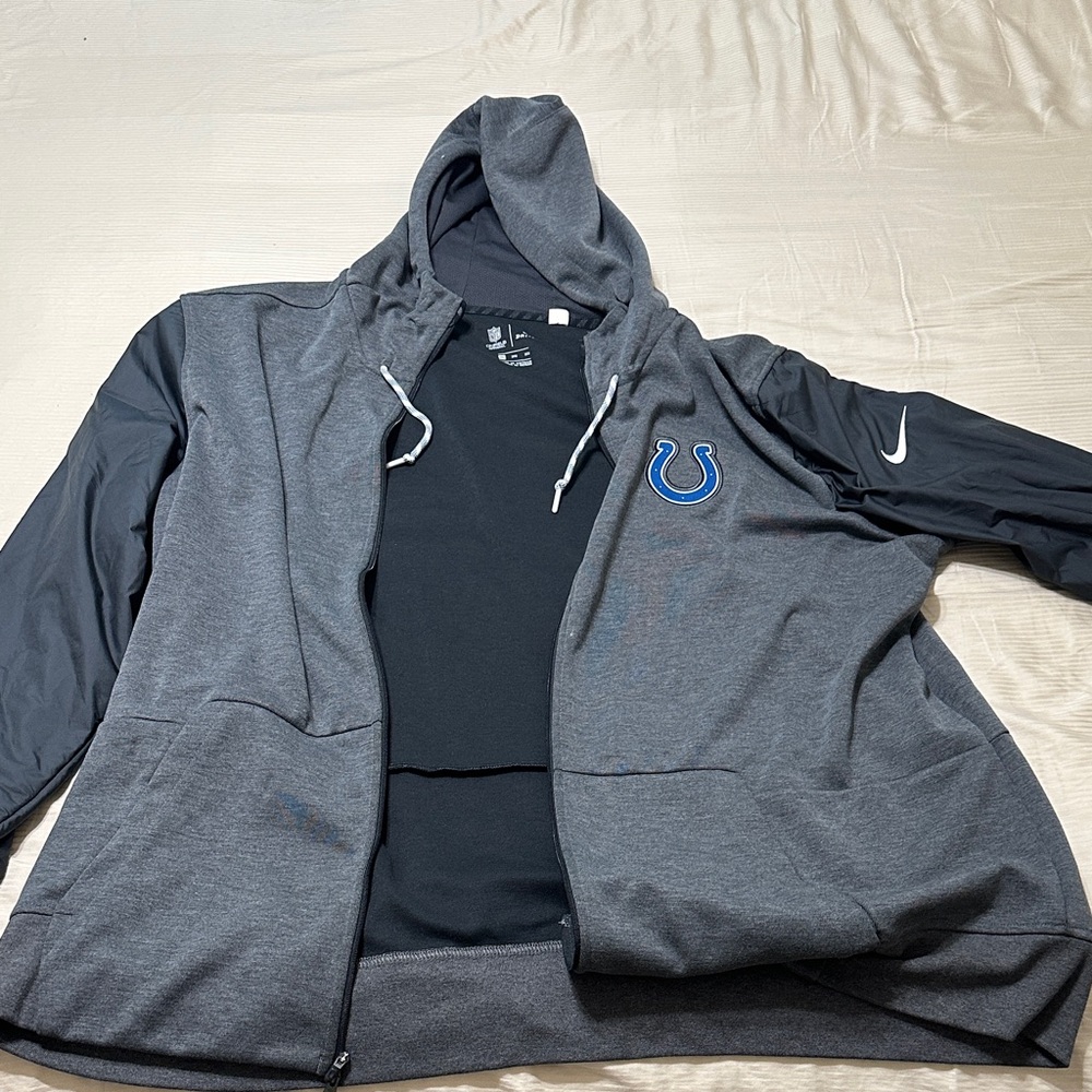 Nike Dark Gray and Black Men's Bomber Jacket